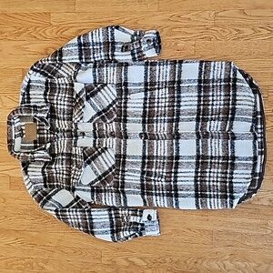 Blank NYC plaid long shacket